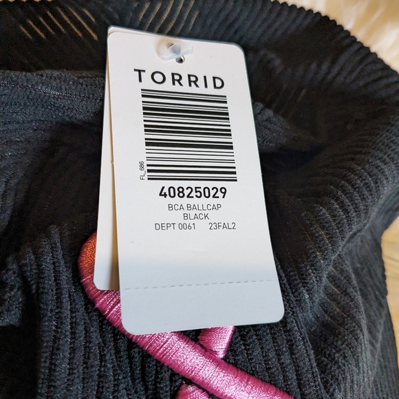 Breast Cancer Awareness ballcap. black corduroy with pink stitching NWT - Picture 4 of 4